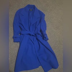 Express women’s tie belt coat royal blue size XL
